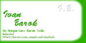 ivan barok business card